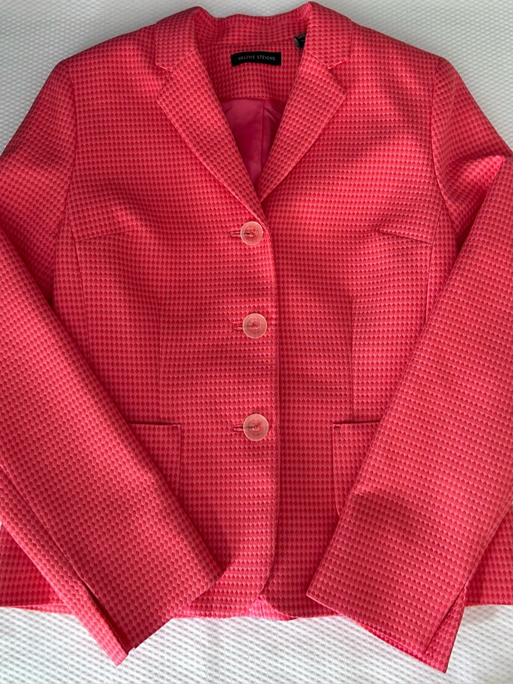 Valerie Stevens Hot Pink and Red Blazer